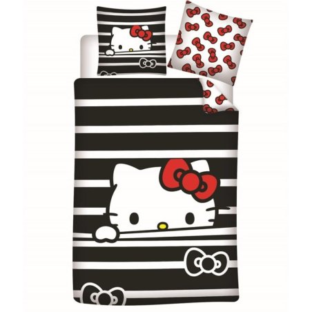 HELLO KITTY - Parure de lit 140x200cm 65x65cm