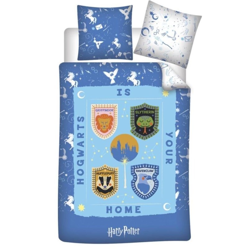 HARRY POTTER -Hogwarts is your home -Parure de lit 140x200cm 65x65cm