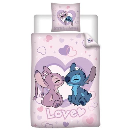 LILO & STITCH - Love - Parure de lit 140x200cm 65x65cm