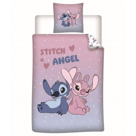 LILO & STITCH - Angel Stitch - Parure de lit 140x200cm 65x65cm