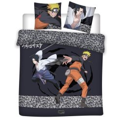 NARUTO - Naruto & Sasuke - Parure de lit 240x220cm 2x65x65cm