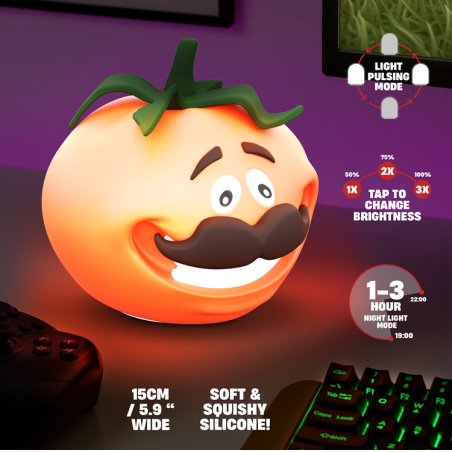 FORTNITE - Tomatohead - Lampe Décorative 'SquishyGlo' Rechargeable