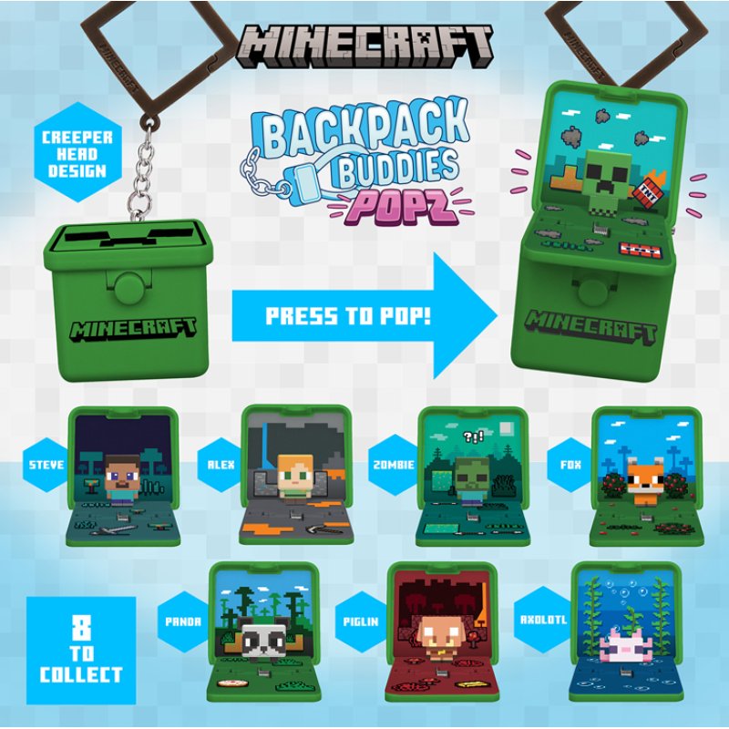 MINECRAFT - Backpack Buddies (Display 24 Pcs)