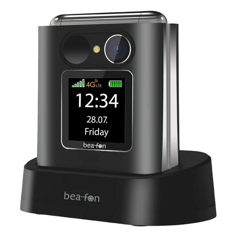 Beafon Fold 10 LTE 5,59 cm (2.2") 95 g Noir, Argent Téléphone pour seniors