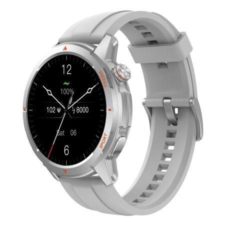 Beafon 601_EU001S smartwatche et montre de sport 3,63 cm (1.43") AMOLED Numérique 466 x 466 pixels Argent GPS
