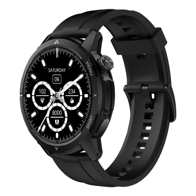 Beafon 601_EU001B smartwatche et montre de sport 3,63 cm (1.43") AMOLED Numérique 466 x 466 pixels Noir GPS (satellite)