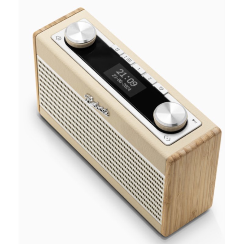 Roberts Radio Rambler Uno Portable Digital Bamboo, Cream