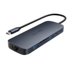 HYPER HD4006GL hub & concentrateur USB 3.2 Gen 1 (3.1 Gen 1) Type-C 10000 Mbit/s Bleu, Gris