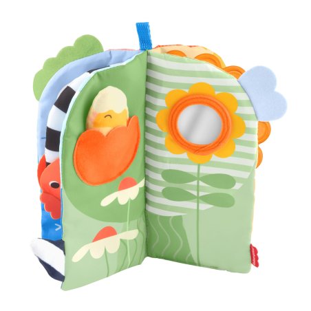Fisher-Price Sensory Seasons Soft Book, Newborn Tummy Time Busy Activity for Baby Ages 0 Months
