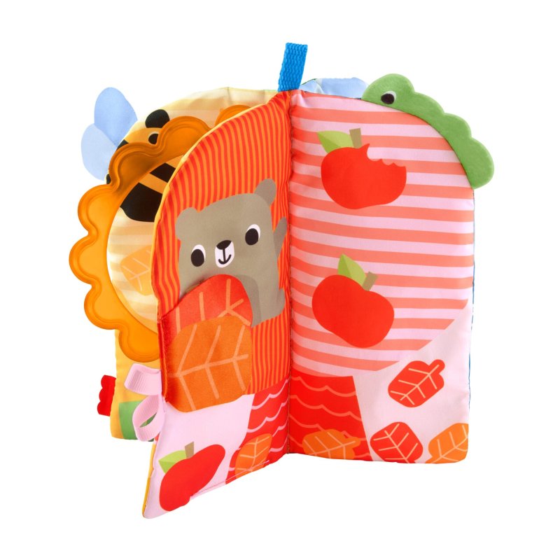 Fisher-Price Sensory Seasons Soft Book, Newborn Tummy Time Busy Activity for Baby Ages 0 Months