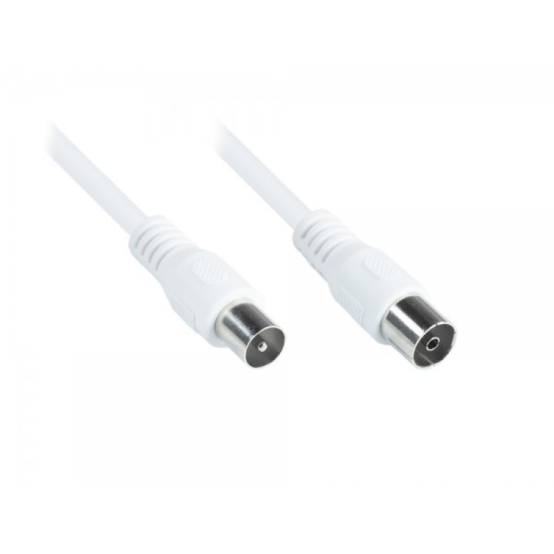 Alcasa S-2K015W câble coaxial 1,5 m IEC Blanc