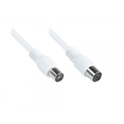 Alcasa S-2K100W câble coaxial 10 m IEC Blanc