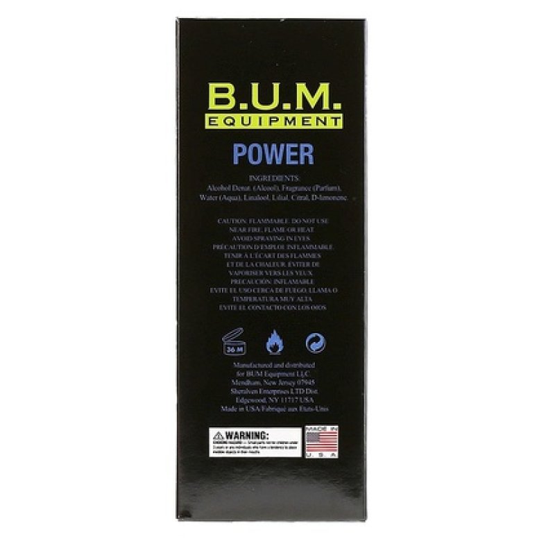 BUM EQUIPMENT Power Eau de Toilette Spray For Men 3.4 Fluid Ounce