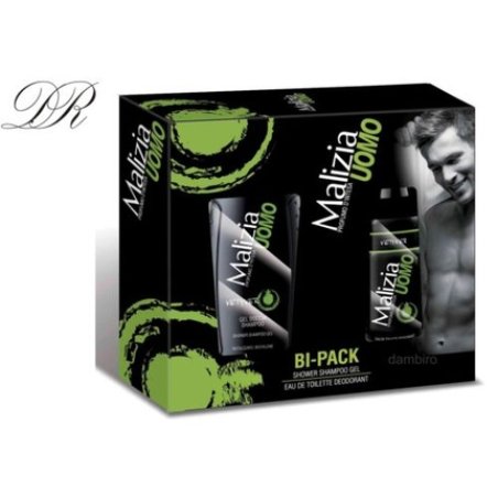 MALIZIA UOMO VETYVER Deodorant and Shower Gel Gift Set 150ml
