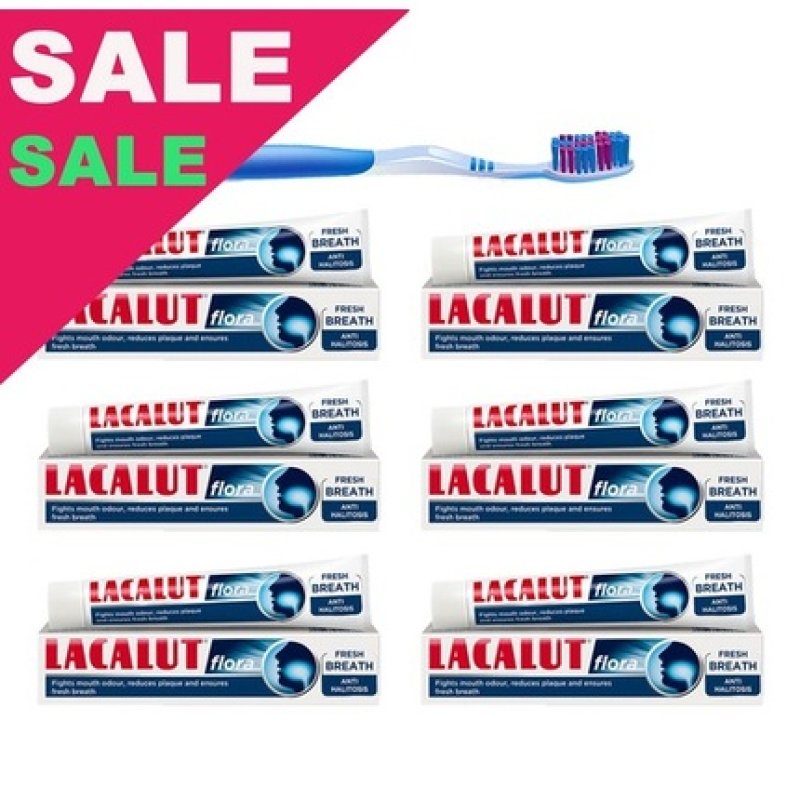 Lacalut Flora Toothpaste Antihalitosis Keep Fresh Breath 75ml