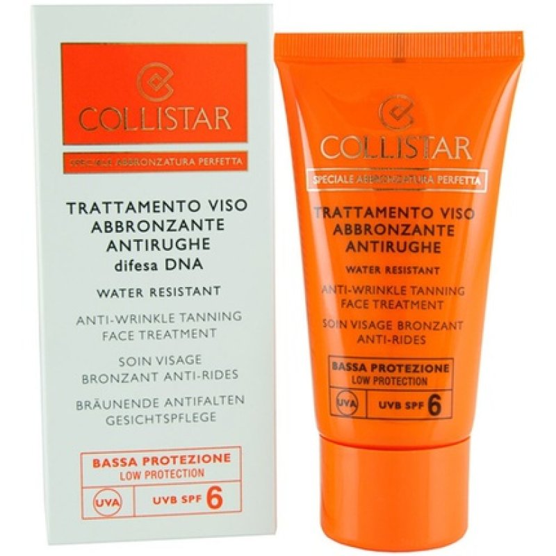 Collistar Antiwrinkle Tanning Face Treatment Cream For Women Spf 6 50ml