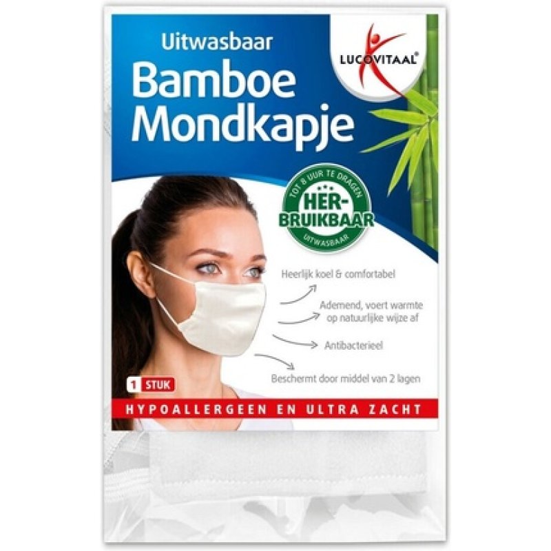 Lucovitaal Bamboo Face Mask White
