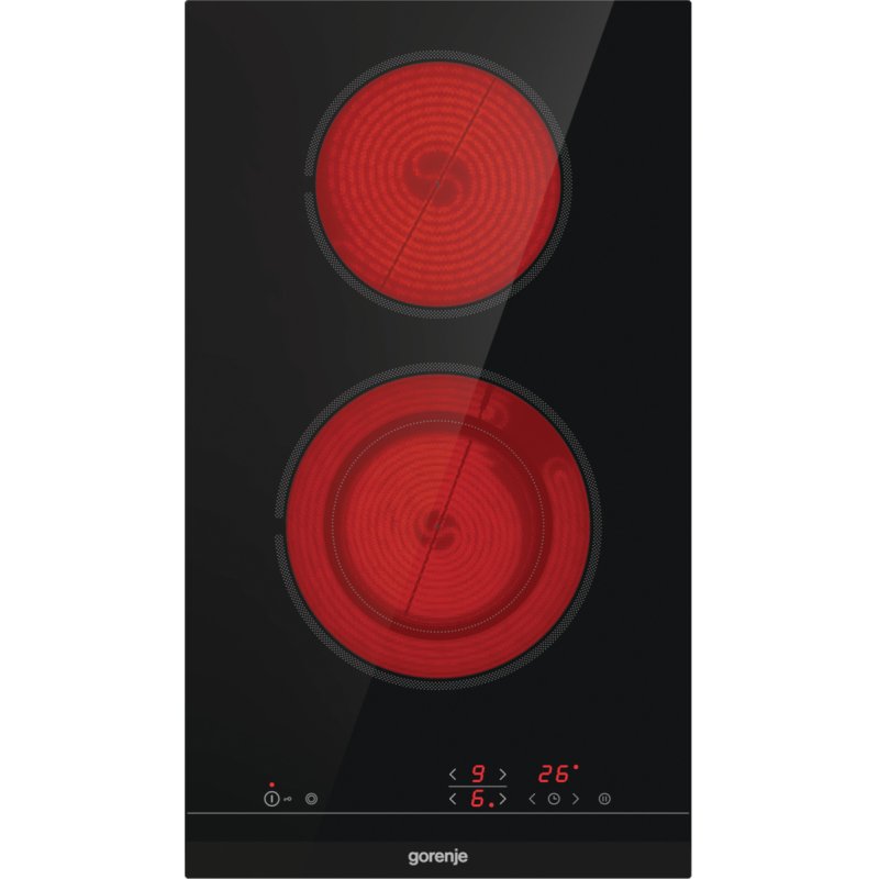 Gorenje ECT322BCSC Kochfeld Ceran 30cm autark Facette Domino 2 Zonen