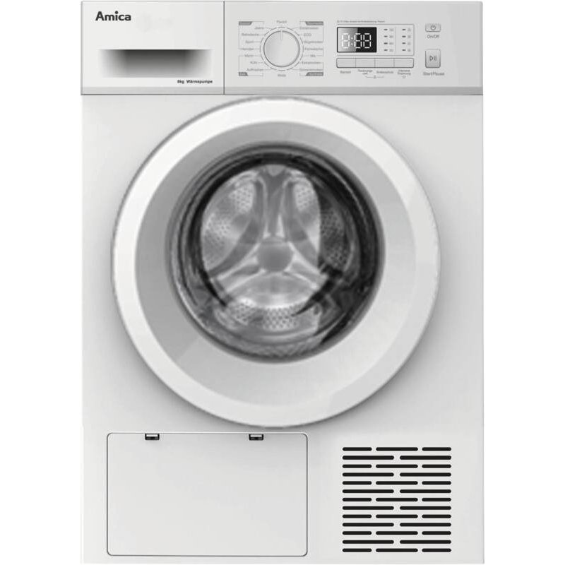 Amica WTP 483 000 sèche-linge Pose libre 8 kg Blanc