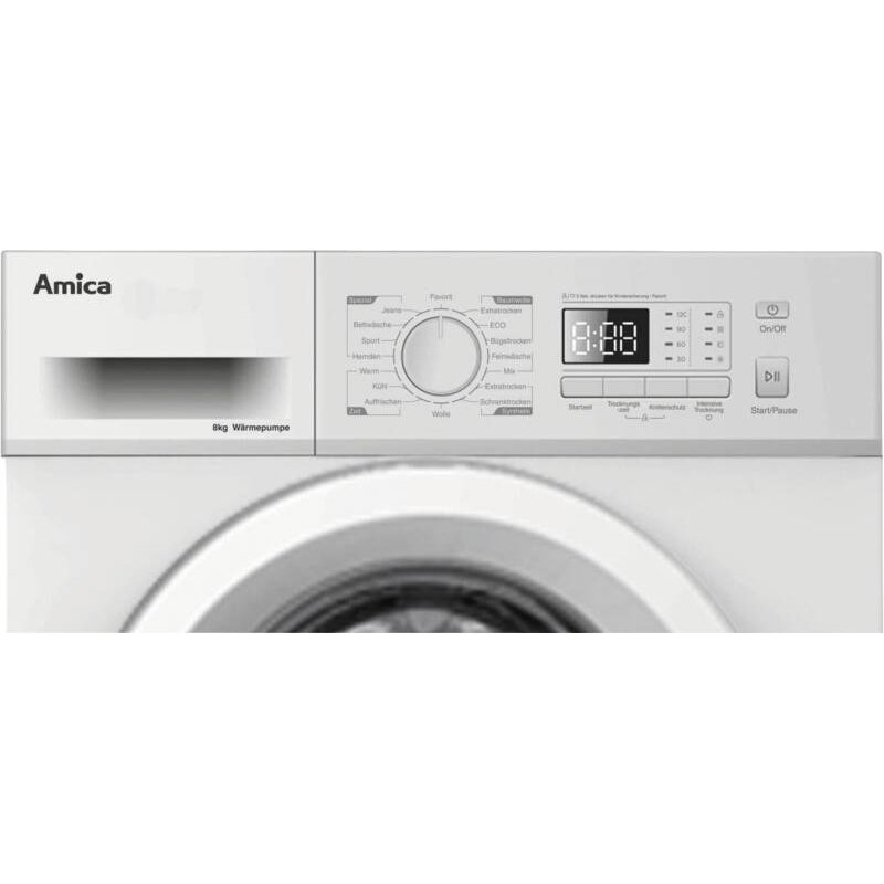 Amica WTP 483 000 tumble dryer Freestanding 8 kg White