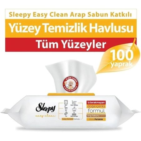 Sleepy Surface Cleaning Wipes with Laurel Soap Additive - 100 Pack