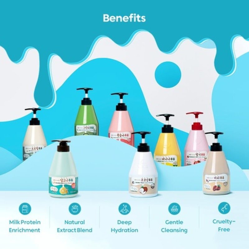 Welcos Kwailnara Peach Milk Body Wash with Peach Extract