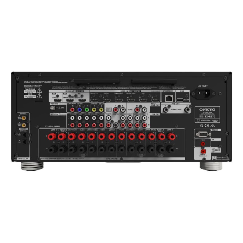ONKYO 115968 AV receiver 140 W 7.2.4 channels Surround 3D Black