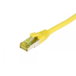 Synergy21 Patchkabel RJ45, CAT6A 500Mhz, 2m, gelb, S-STP(S/FTP), TPE/LSZH(Ultraflex), AWG26, mit CAT7 Rohkabel,