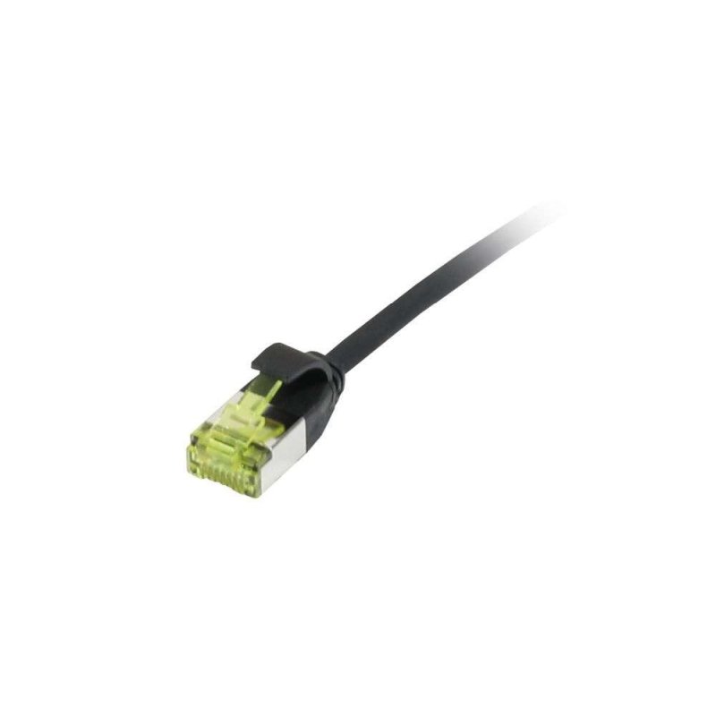 Synergy21 Patchkabel RJ45, CAT6A 500Mhz, 3m, schwarz, U/FTP, slimline rund d3,8mm, TPE/LSZH(Superflex), AWG32, mit