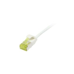 Synergy21 Patchkabel RJ45, CAT6A 500Mhz, 5m, weiss, U/FTP, slimline rund d3,8mm, TPE/LSZH(Superflex), AWG32, mit CAT7