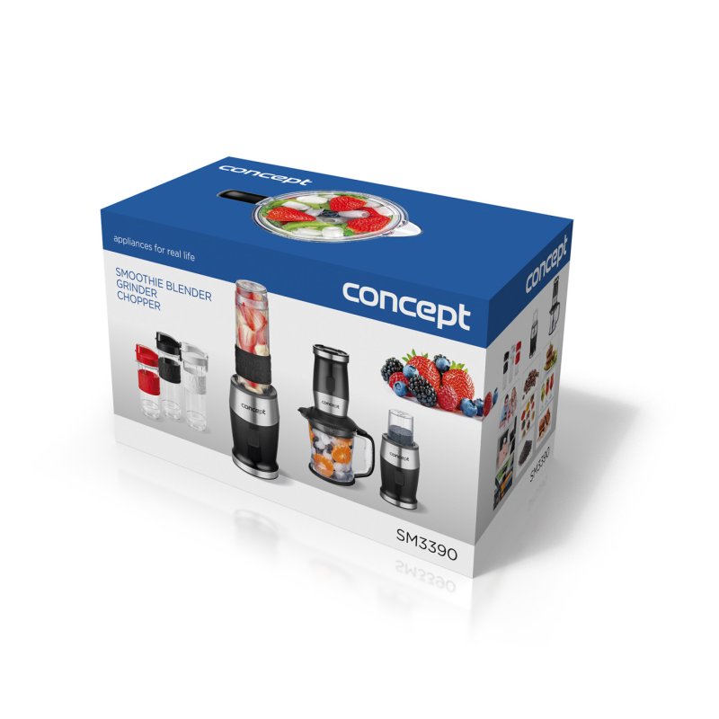 Concept SM3390 blender 1,2 L Mélangeur par immersion 700 W Noir, Acier inoxydable