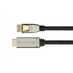 Python DisplayPort 1.4/- HDMI 2.0 Kabel Nylong. schwarz 10m