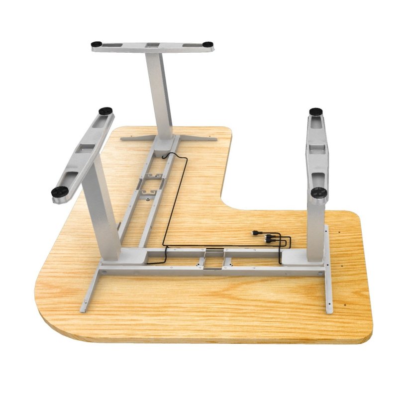 Equip Schreibtischgestell Triple Motor elek. 150Kg L-Form ws lite Retail