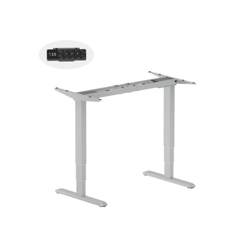 Equip 650813 Cadre de bureau Electrique 2 pieds Gris