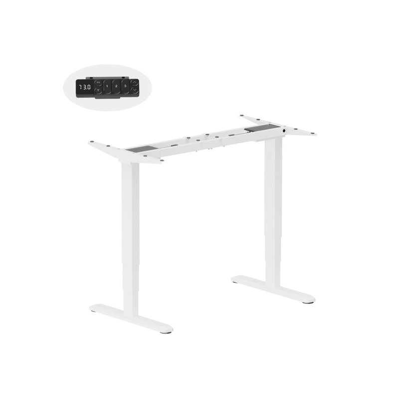 Equip 650814 Cadre de bureau Electrique 2 pieds Blanc