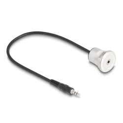 DeLOCK 88188 câble audio 0,3 m 3,5mm Noir, Argent