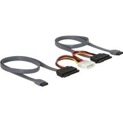 DeLOCK SATA All-in-One cable for 2x HDD SATA cable 0.5 m