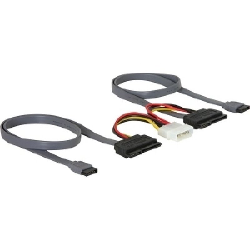 DeLOCK SATA All-in-One cable for 2x HDD câble SATA 0,5 m