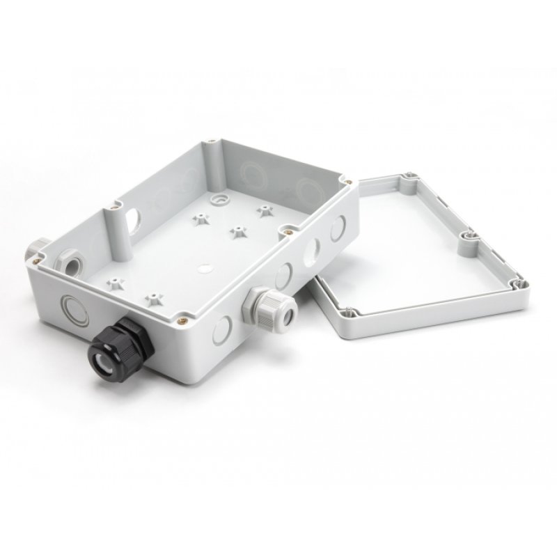 Delock Installationsgehäuse mit Kabeleinführungen 180 x 125 x 57 mm grau