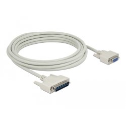DeLOCK Serial Cable D-Sub 25 male to D-Sub 9 female 5 m