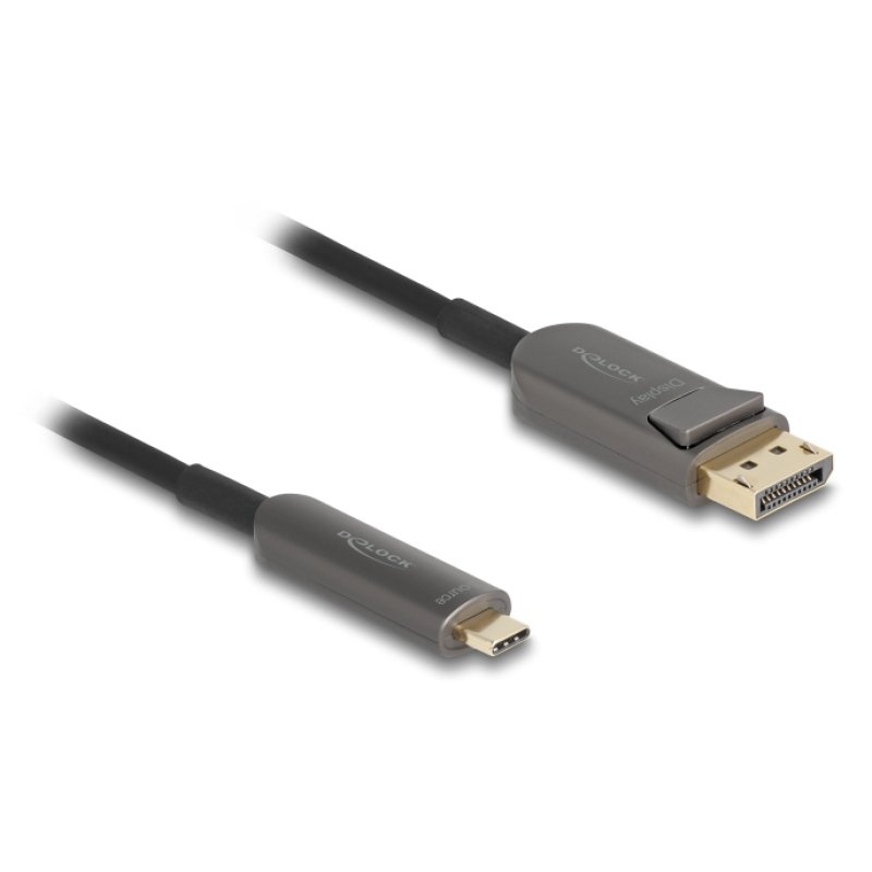 Delock Aktives Optisches Kabel USB Type-C™ zu DisplayPort 8K 60 Hz 40 Gbps 5 m