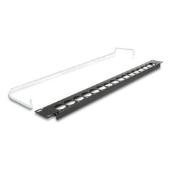 Delock 19? D-Typ Patchpanel mit Entlastungsschiene 16 Port 1 HE schwarz