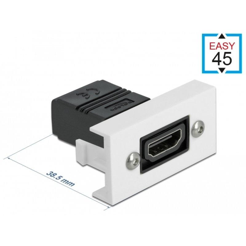 DeLOCK Module Easy 45 HDMI droit 22,5 x 45 mm