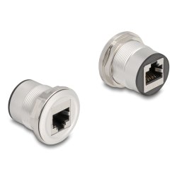 RJ45 Einbaubuchse Kupplung Cat.6 STP Aluminium