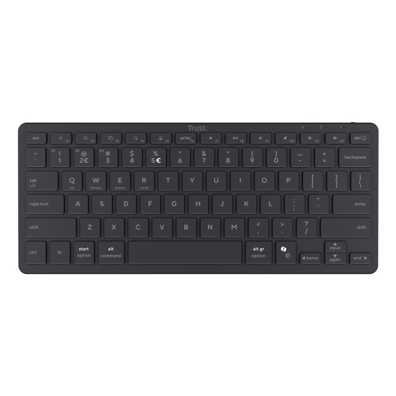 Trust Nado II clavier maison/bureau Bluetooth Allemand Noir