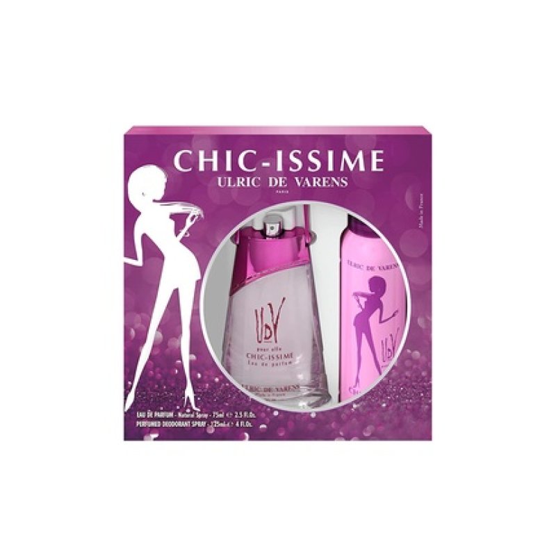 STOCKLWD8 - ULRIC DE VARENS - COFFRET CHIC ISSIME EDP 75 ML DÉODORANT 125 ML