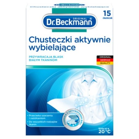 Dr. Beckmann Active Whitening Wipes 15 Pieces