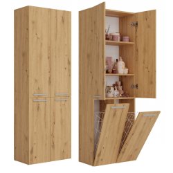 Topeshop NEL 2K DD ART KPL armoire de rangement de salle de bain Chêne