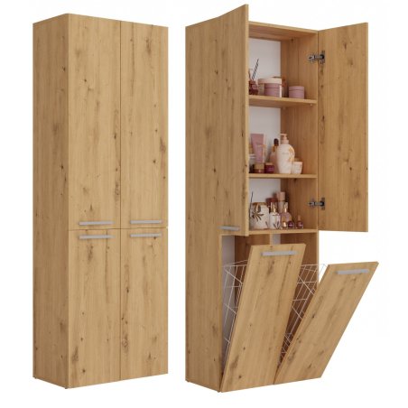 Topeshop NEL 2K DD ART KPL bathroom storage cabinet Oak