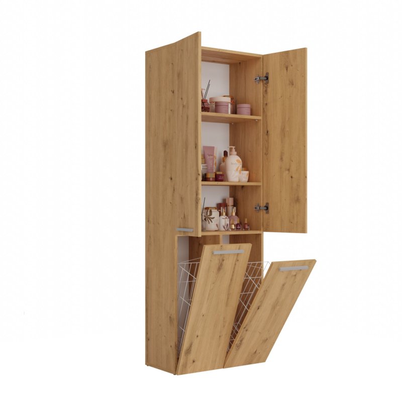 Topeshop NEL 2K DD ART KPL armoire de rangement de salle de bain Chêne